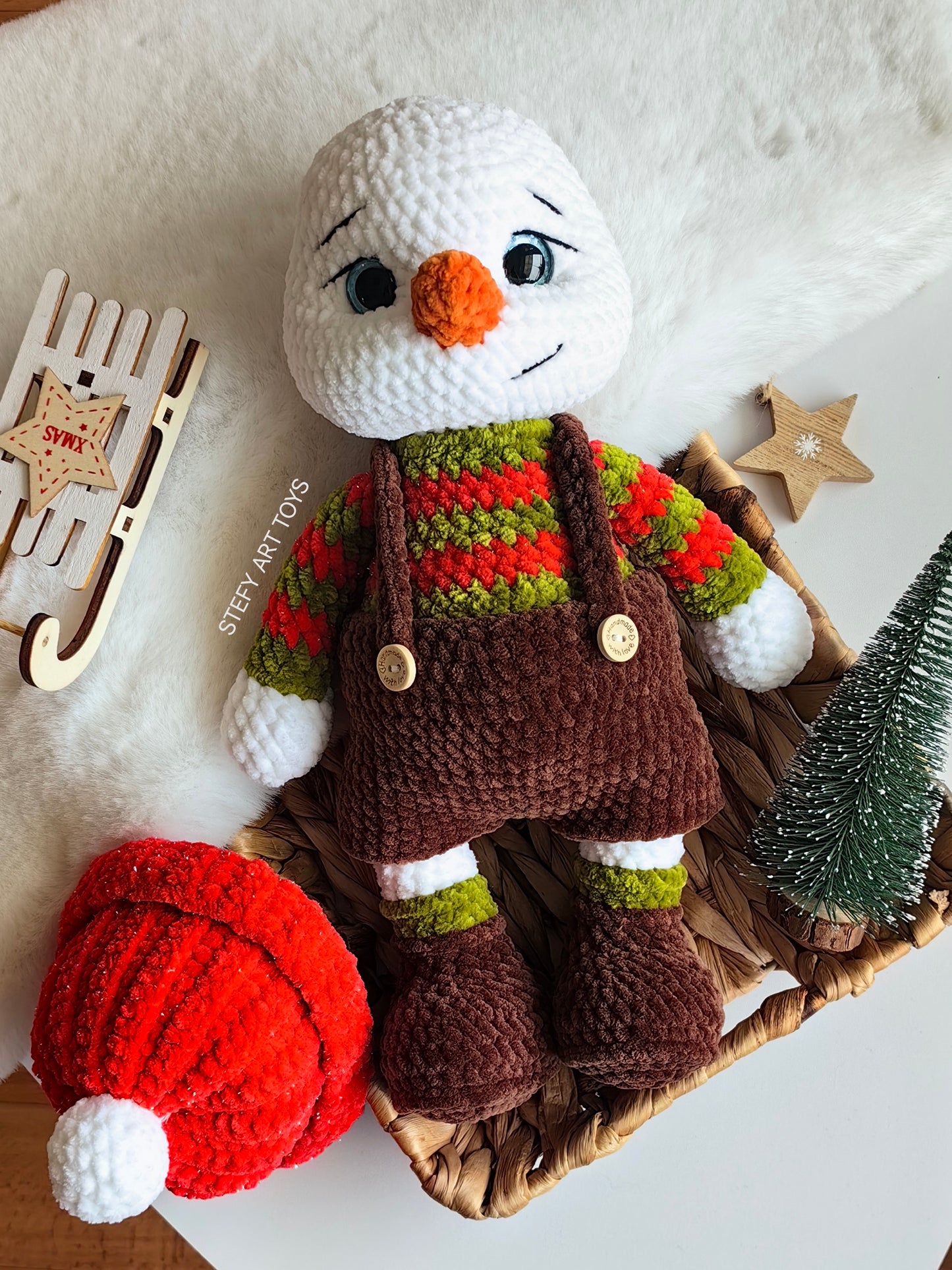 Снежен човек Амигуруми  готово изделие